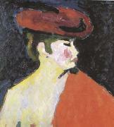 Alexei Jawlensky The Red Shawl (mk09) oil painting picture wholesale